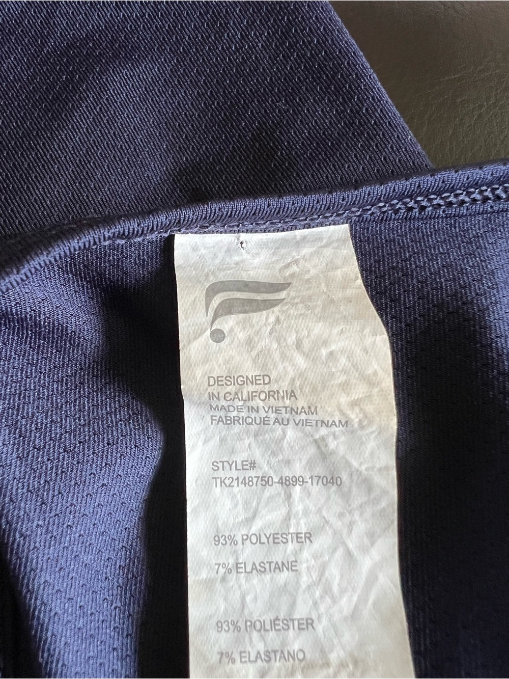 Fabletics Teagan Medium Navy Blue Racerback Dri-Fit Tank Top - Picture 5 of 6